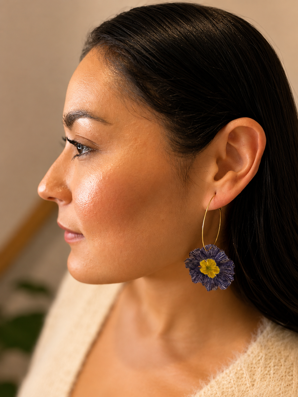 Amber Primula Hoops