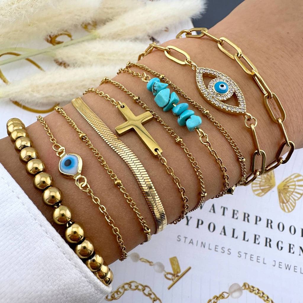 Evil Eye Pave Bracelet