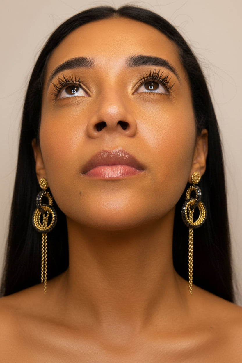 Aurora Loop Earrings | Dark Grey