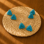 Turquoise Triangle Miyuki Studs
