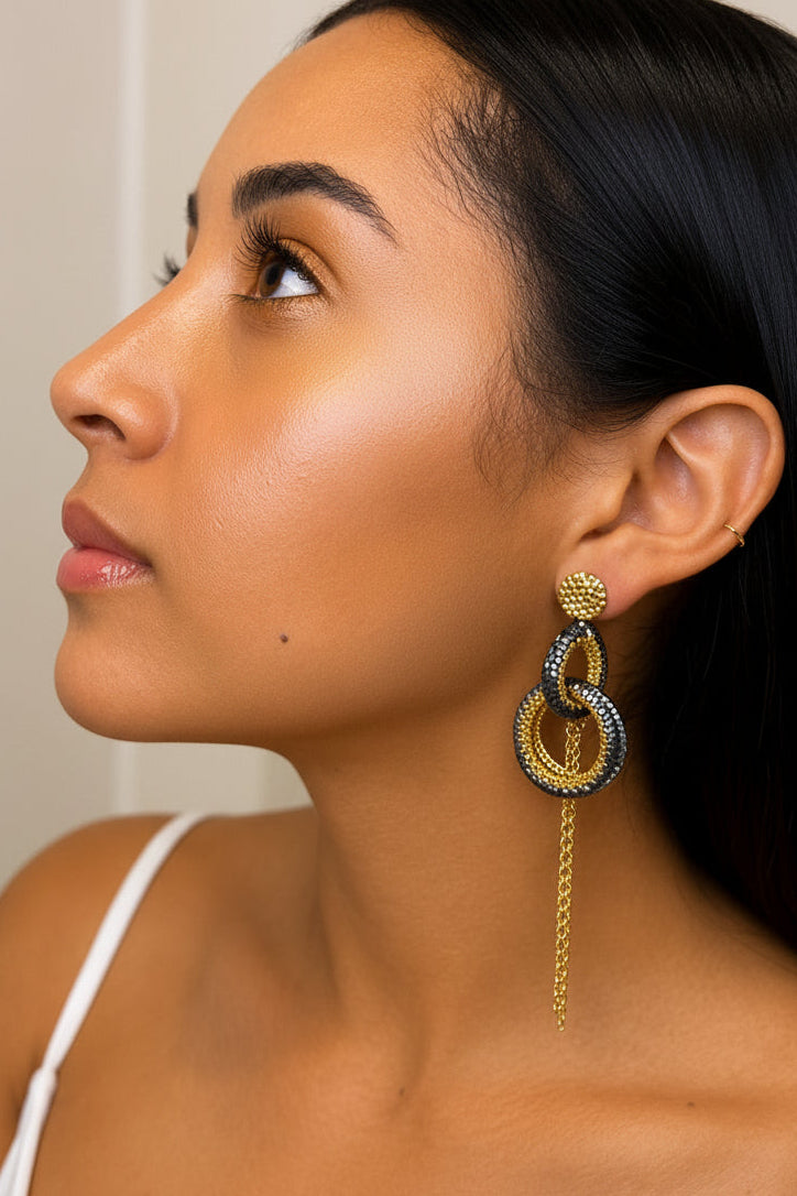 Aurora Loop Earrings | Dark Grey