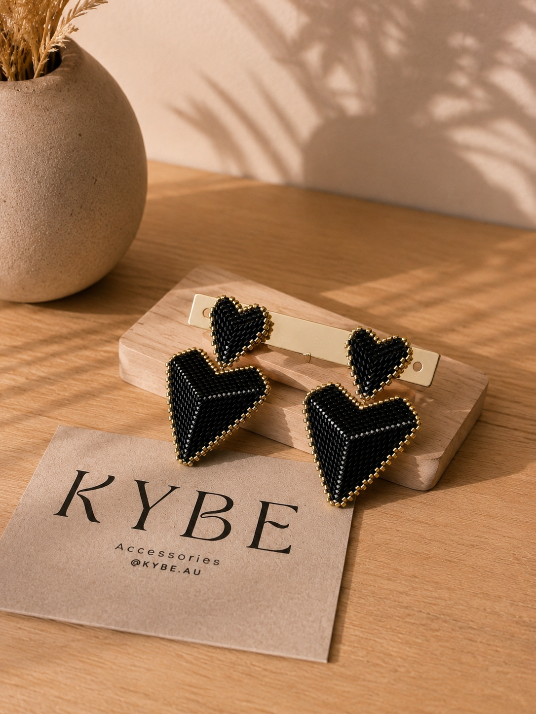 Black Heart Earrings