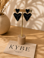Black Heart Earrings