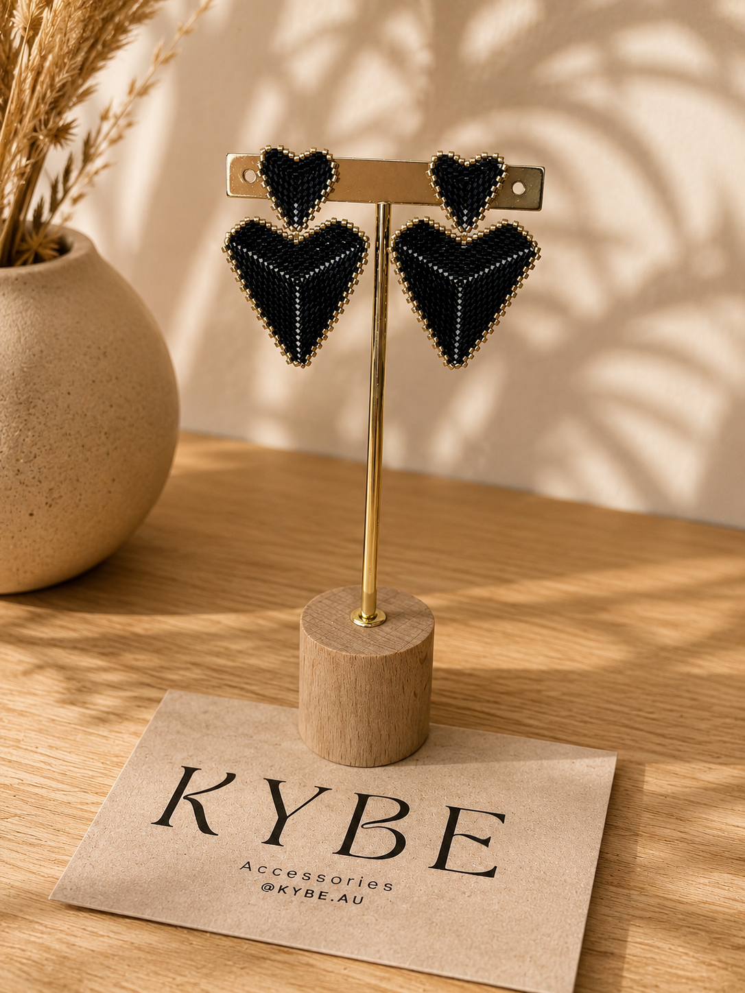 Black Heart Earrings
