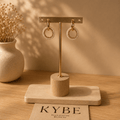 Mila Mini Hoops | Beige