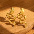 Golden Snake Studs