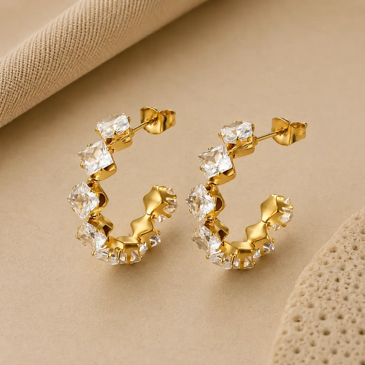 Stella Crystal Hoops