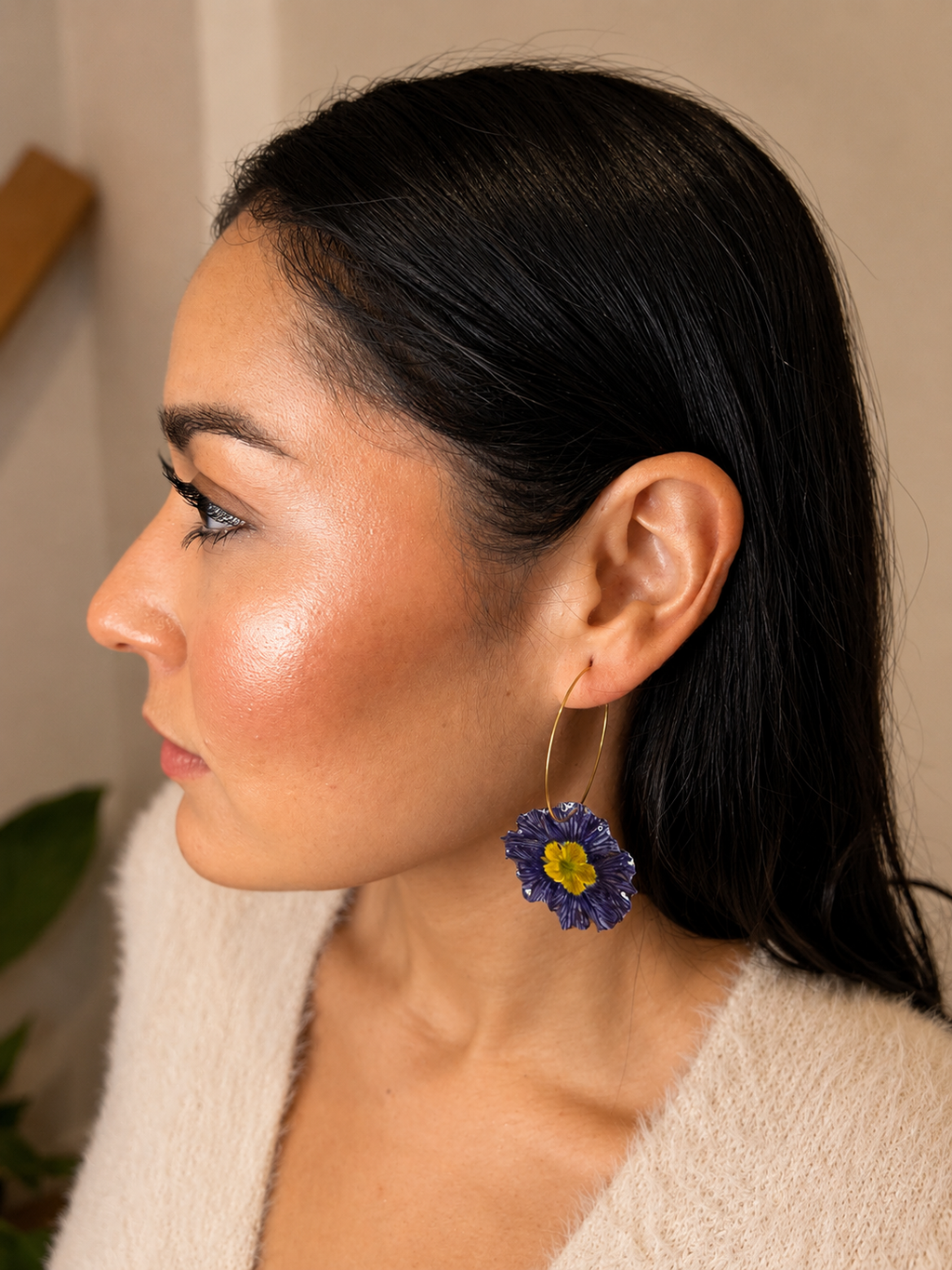 Amber Primula Hoops
