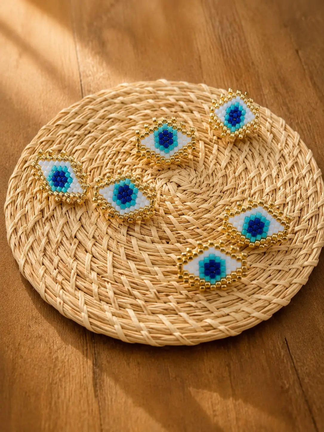 Evil Eye Miyuki Studs