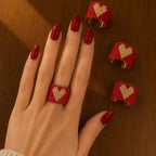 Heritage Miyuki Ring | Gold & Red Heart