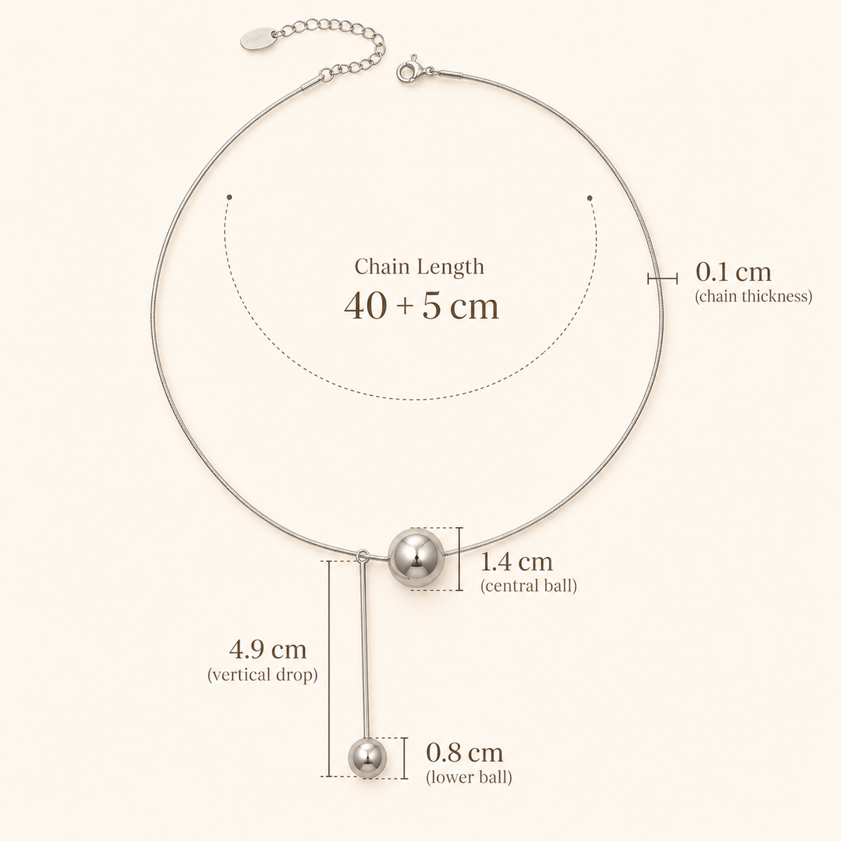 Orbit Drop Necklace