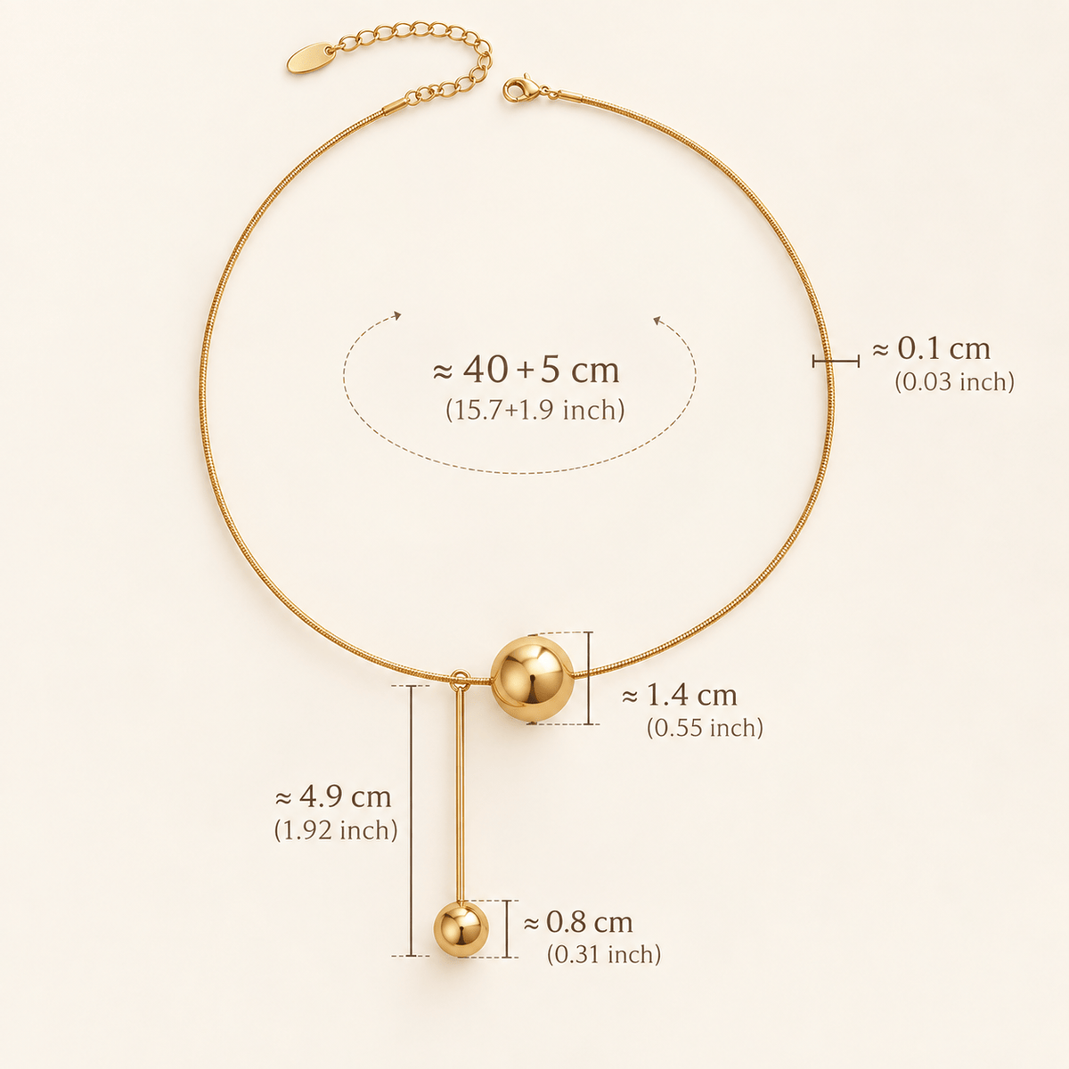 Orbit Drop Necklace