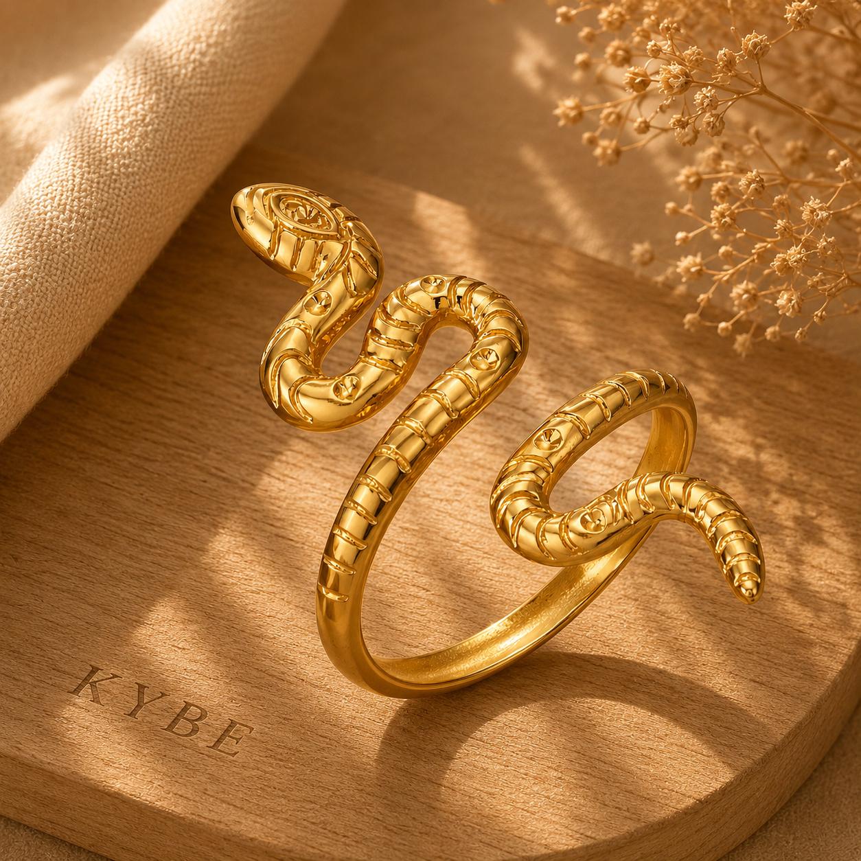 Golden Snake Ring