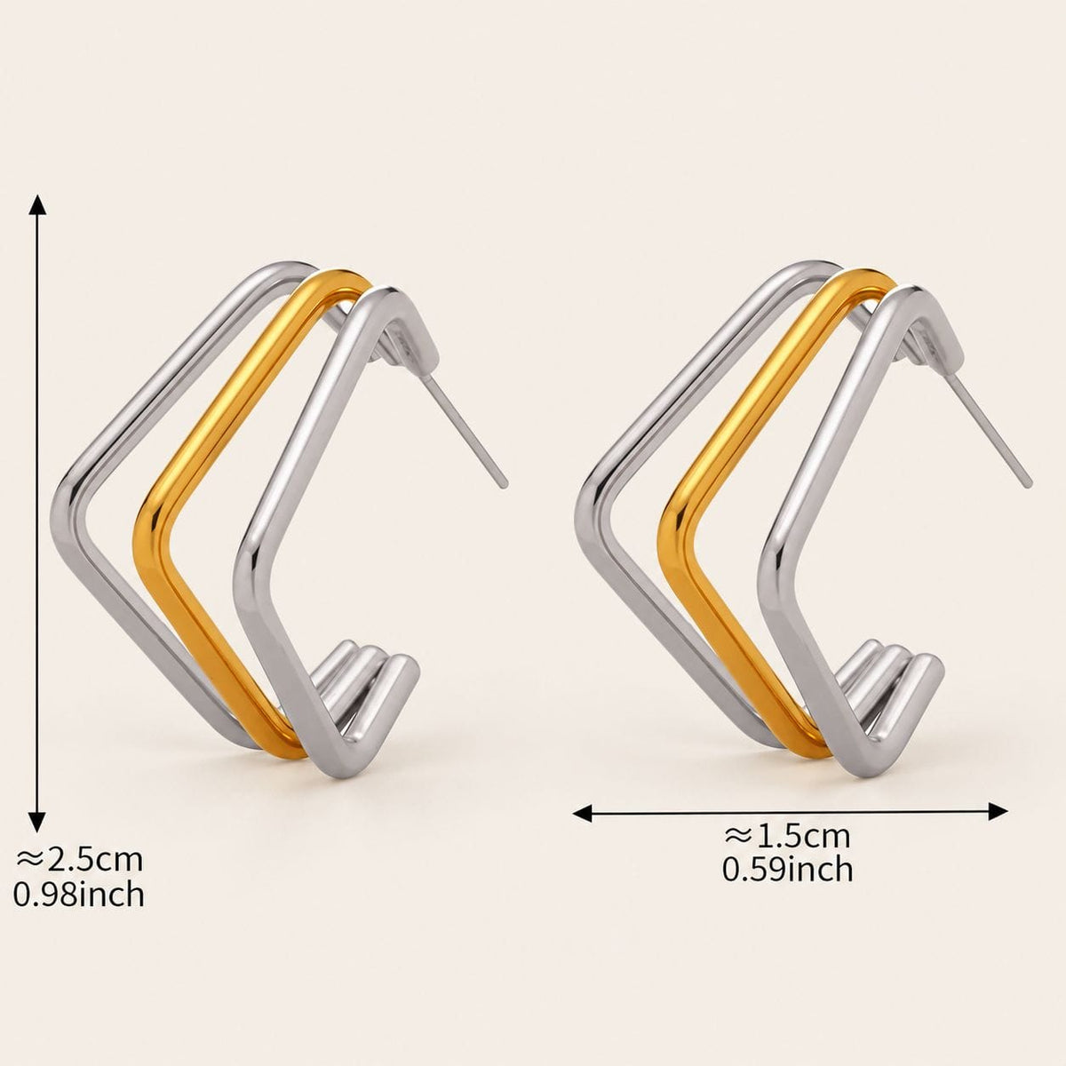 Edge Mixed Metals Hoops