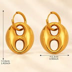 Bean Link Drop Earrings