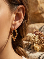 Beaded Drop Hoops