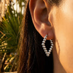 Beaded Drop Hoops