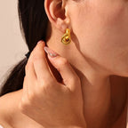 Sculpted Loop Stud Earrings