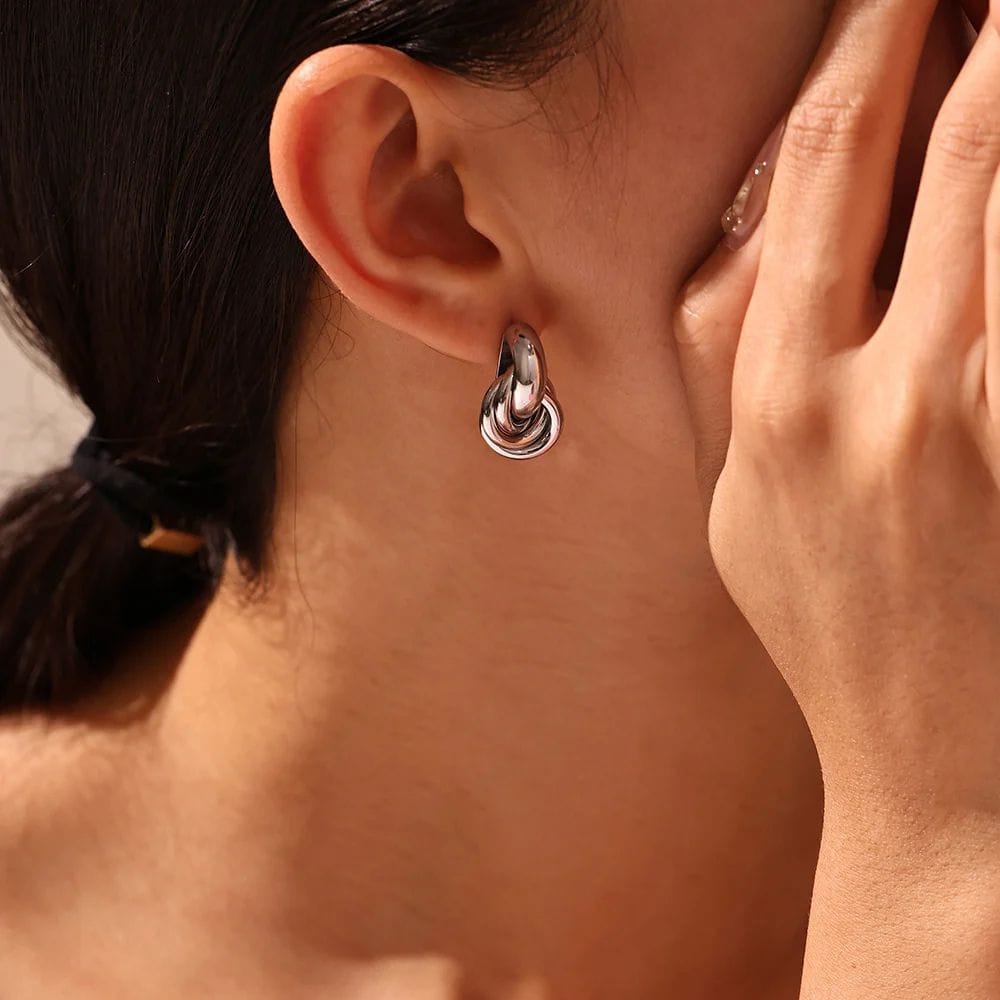 Sculpted Loop Stud Earrings