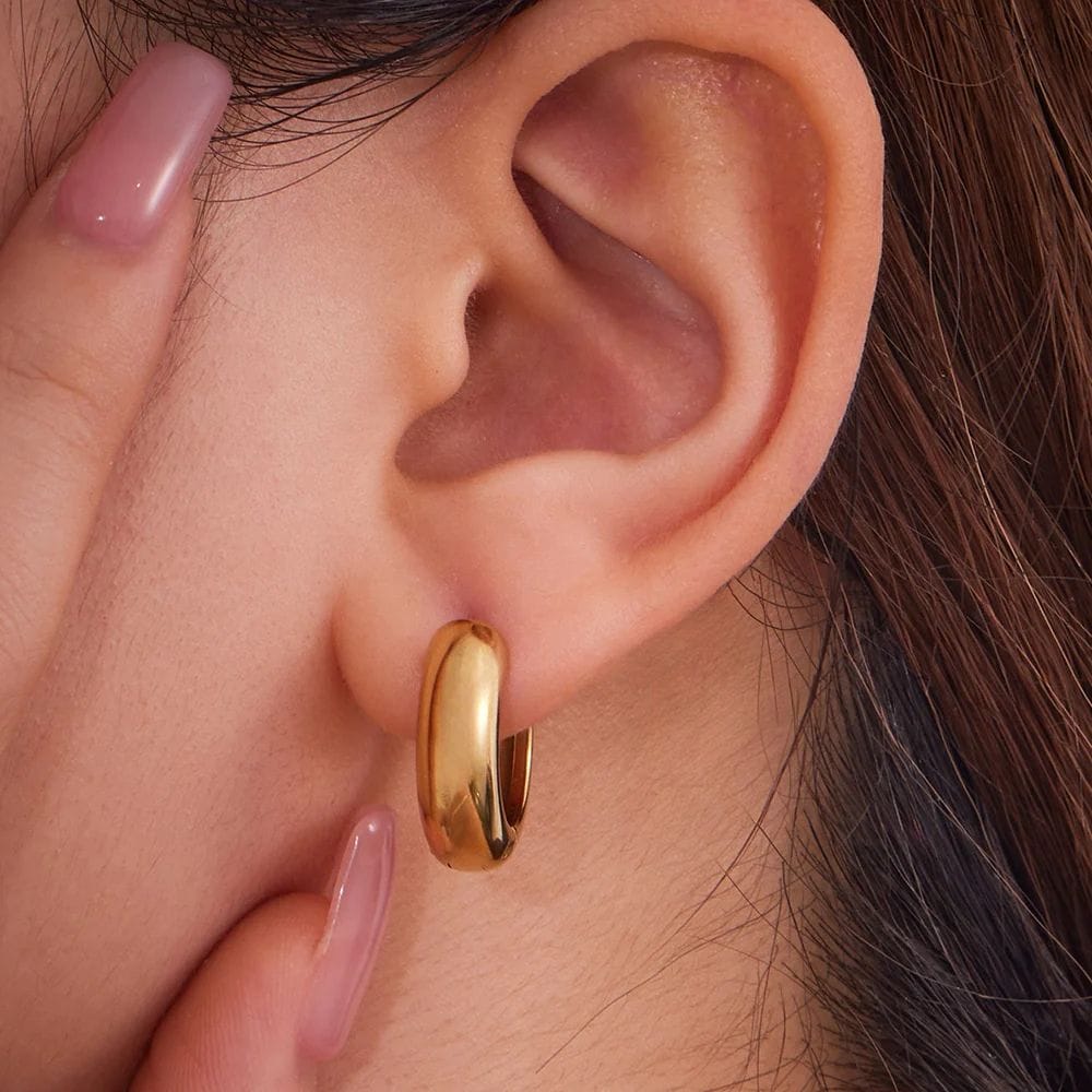 Dome Huggie Hoops