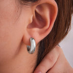 Dome Huggie Hoops