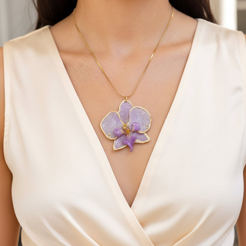 Botanica Bloom Necklace | Lavander & Gold