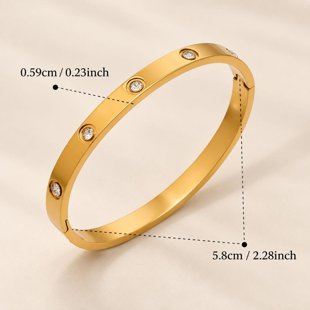 Dot Bangle |  Gold