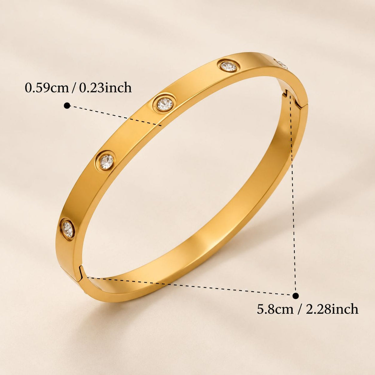 Dot Bangle |  Gold