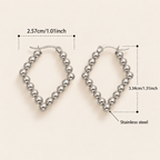 Beaded Drop Hoops