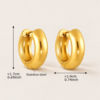 Dome Huggie Hoops