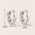 Dome Huggie Hoops