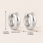 Dome Huggie Hoops
